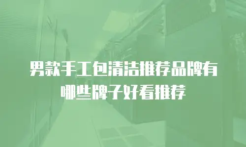 男款手工包清洁推荐品牌有哪些牌子好看推荐