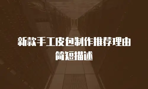 新款手工皮包制作推荐理由简短描述