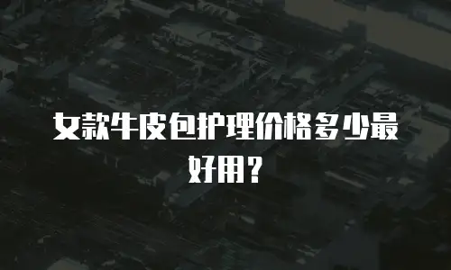 女款牛皮包护理价格多少最好用？