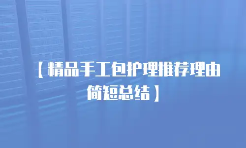 【精品手工包护理推荐理由简短总结】