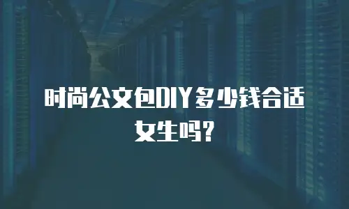时尚公文包DIY多少钱合适女生吗？
