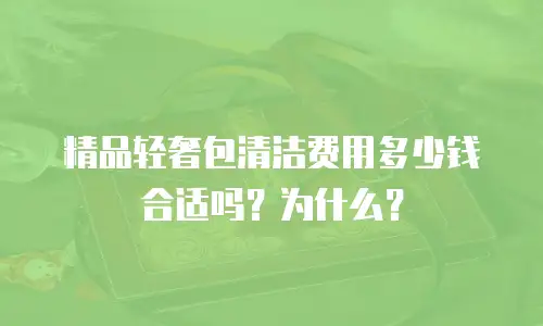 精品轻奢包清洁费用多少钱合适吗？为什么？