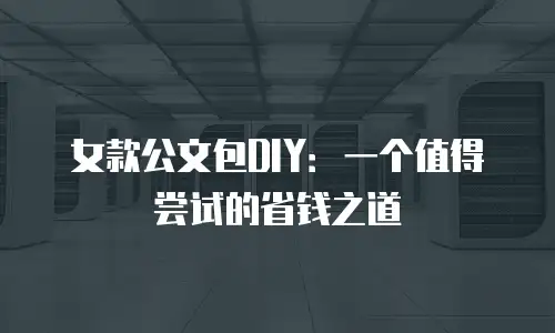 女款公文包DIY：一个值得尝试的省钱之道