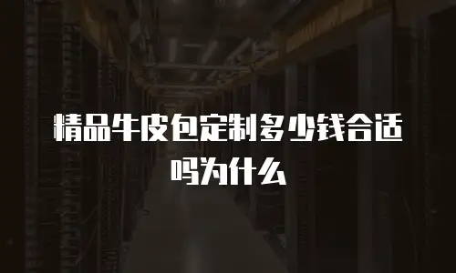 精品牛皮包定制多少钱合适吗为什么