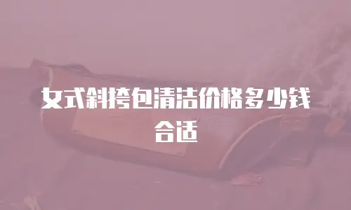女式斜挎包清洁价格多少钱合适
