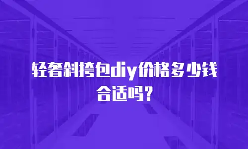 轻奢斜挎包diy价格多少钱合适吗？