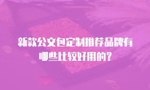 新款公文包定制推荐品牌有哪些比较好用的？