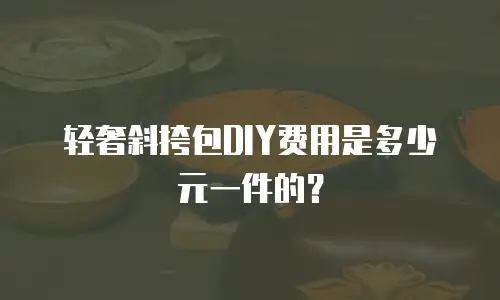 轻奢斜挎包DIY费用是多少元一件的？