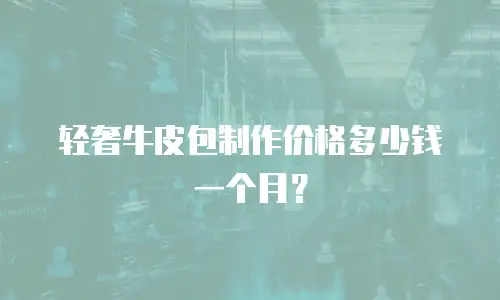 轻奢牛皮包制作价格多少钱一个月？