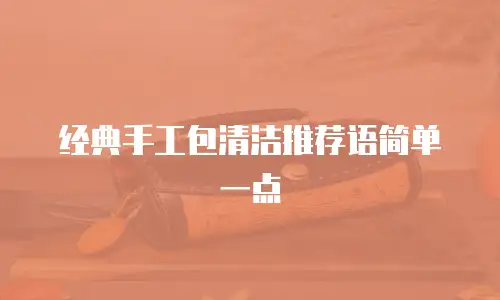 经典手工包清洁推荐语简单一点