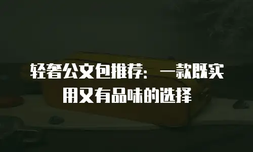 轻奢公文包推荐：一款既实用又有品味的选择