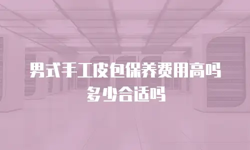 男式手工皮包保养费用高吗多少合适吗