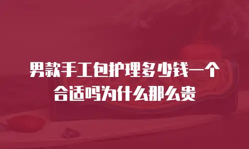 男款手工包护理多少钱一个合适吗为什么那么贵