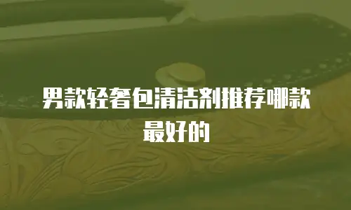 男款轻奢包清洁剂推荐哪款最好的