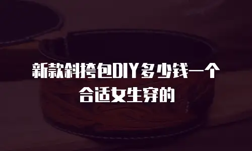 新款斜挎包DIY多少钱一个合适女生穿的