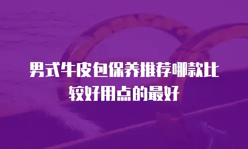 男式牛皮包保养推荐哪款比较好用点的最好