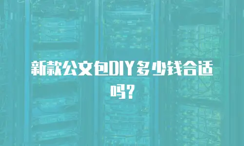 新款公文包DIY多少钱合适吗？