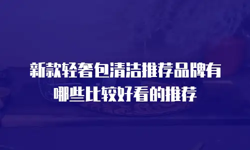 新款轻奢包清洁推荐品牌有哪些比较好看的推荐