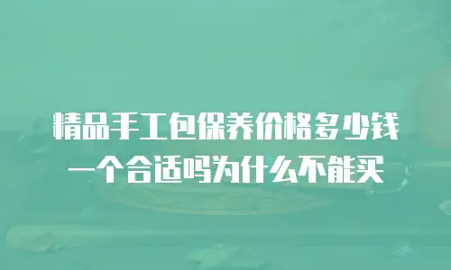 精品手工包保养价格多少钱一个合适吗为什么不能买