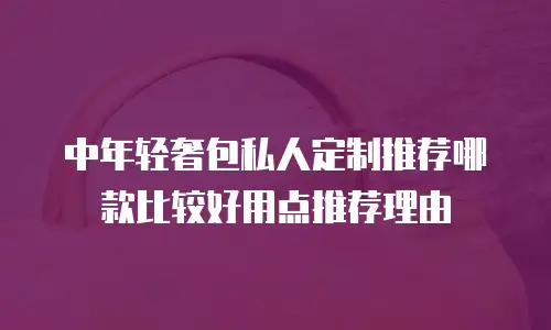 中年轻奢包私人定制推荐哪款比较好用点推荐理由