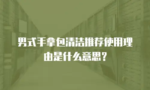 男式手拿包清洁推荐使用理由是什么意思？