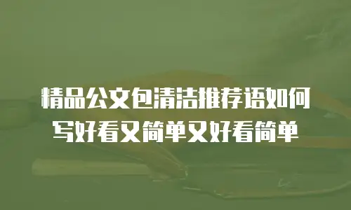 精品公文包清洁推荐语如何写好看又简单又好看简单