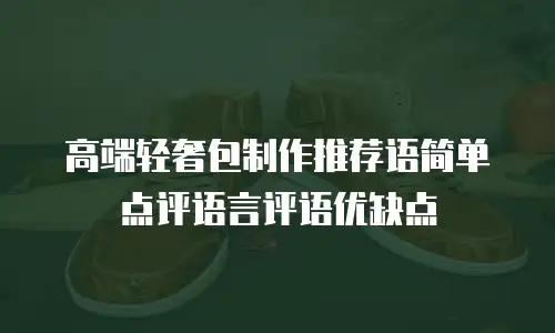 高端轻奢包制作推荐语简单点评语言评语优缺点