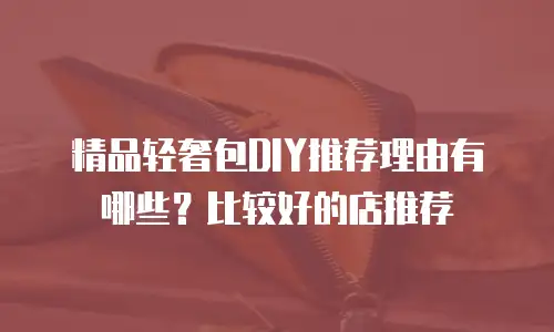 精品轻奢包DIY推荐理由有哪些？比较好的店推荐