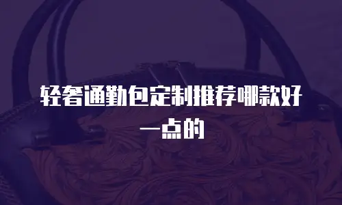 轻奢通勤包定制推荐哪款好一点的