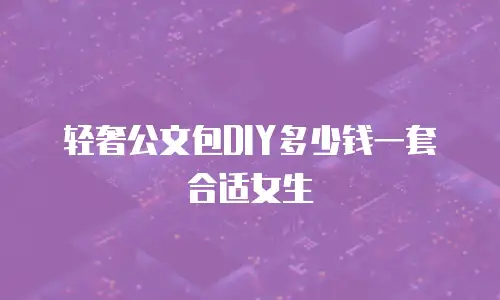 轻奢公文包DIY多少钱一套合适女生