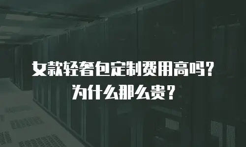 女款轻奢包定制费用高吗？为什么那么贵？