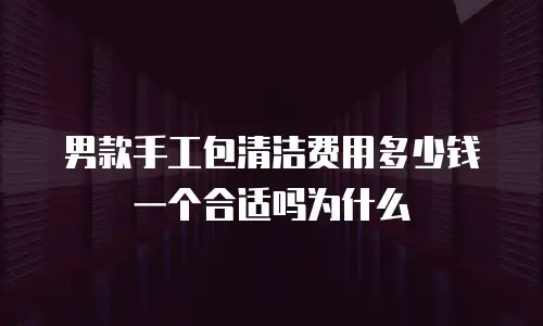 男款手工包清洁费用多少钱一个合适吗为什么
