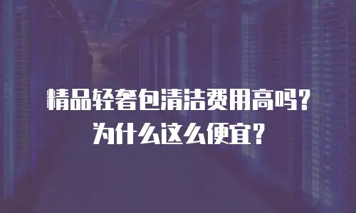 精品轻奢包清洁费用高吗？为什么这么便宜？