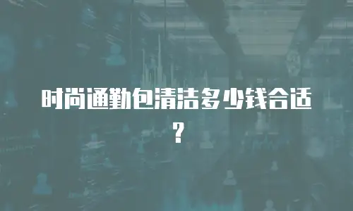 时尚通勤包清洁多少钱合适？