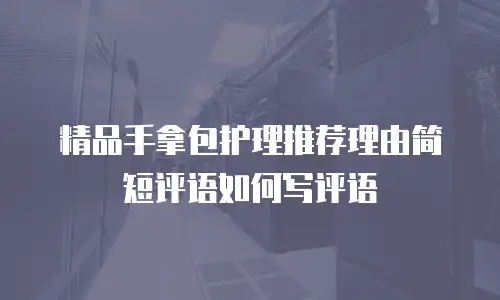 精品手拿包护理推荐理由简短评语如何写评语