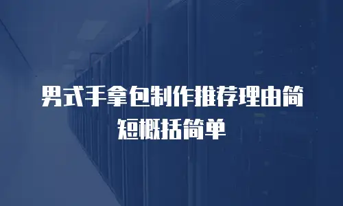 男式手拿包制作推荐理由简短概括简单