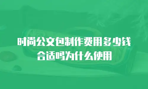 时尚公文包制作费用多少钱合适吗为什么使用