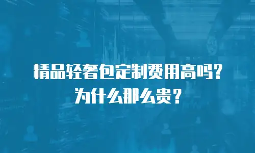 精品轻奢包定制费用高吗？为什么那么贵？