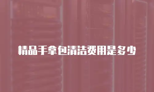 精品手拿包清洁费用是多少