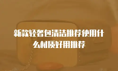 新款轻奢包清洁推荐使用什么材质好用推荐