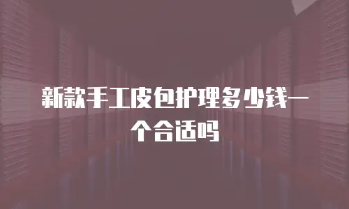 新款手工皮包护理多少钱一个合适吗