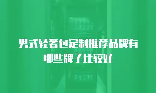 男式轻奢包定制推荐品牌有哪些牌子比较好