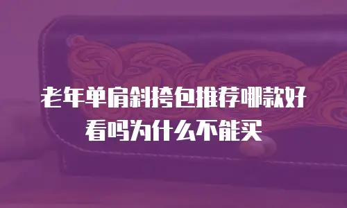 老年单肩斜挎包推荐哪款好看吗为什么不能买