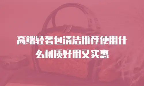 高端轻奢包清洁推荐使用什么材质好用又实惠