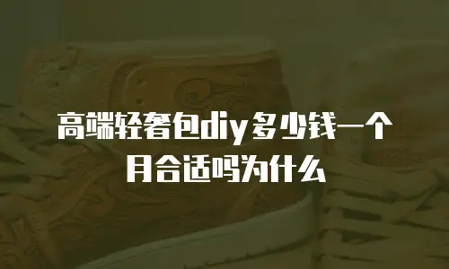 高端轻奢包diy多少钱一个月合适吗为什么