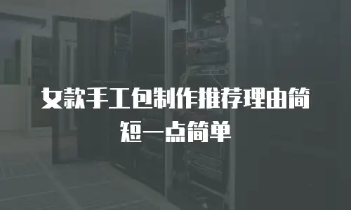 女款手工包制作推荐理由简短一点简单