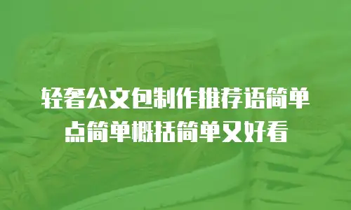 轻奢公文包制作推荐语简单点简单概括简单又好看