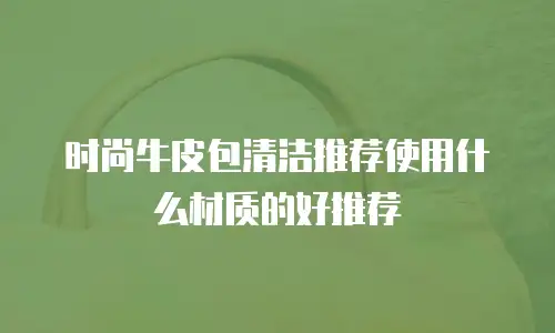 时尚牛皮包清洁推荐使用什么材质的好推荐