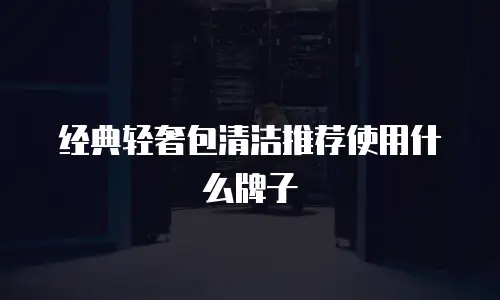 经典轻奢包清洁推荐使用什么牌子