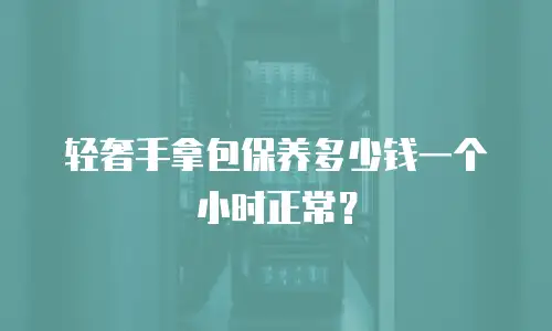 轻奢手拿包保养多少钱一个小时正常？